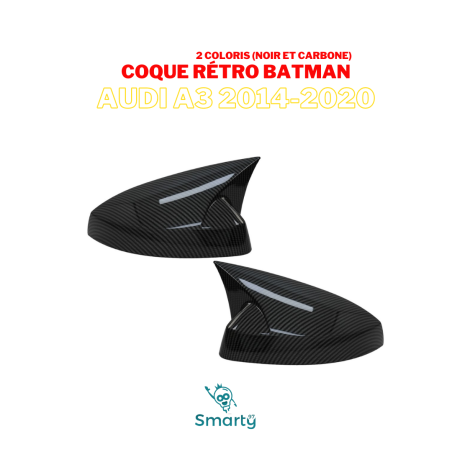 Coque rétro batman Audi A3 8v Noir brillant
