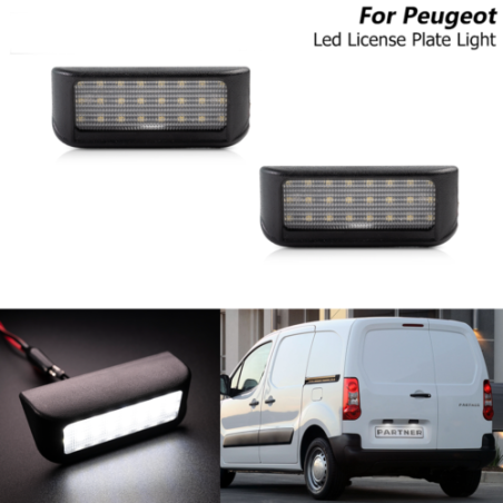 Peugeot Partner Module plaque d'immatriculation 6000K