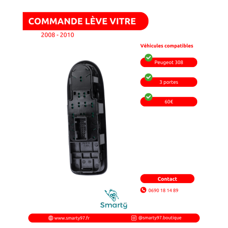 Commande Lève-vitre Peugeot 308 3 portes