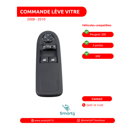 Commande Lève-vitre Peugeot...