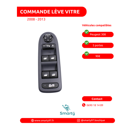 Commande Lève-vitre Peugeot...