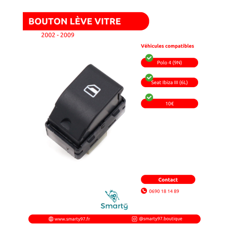 Bouton lève-vitre Seat 6L, Vw Polo 9N