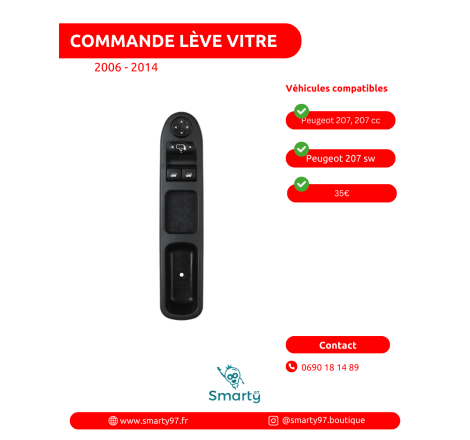 Commande lève-vitre Peugeot...