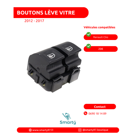 Bouton lève-vitres Renault clio