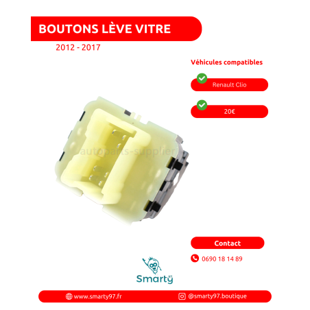 Bouton lève-vitres Renault clio