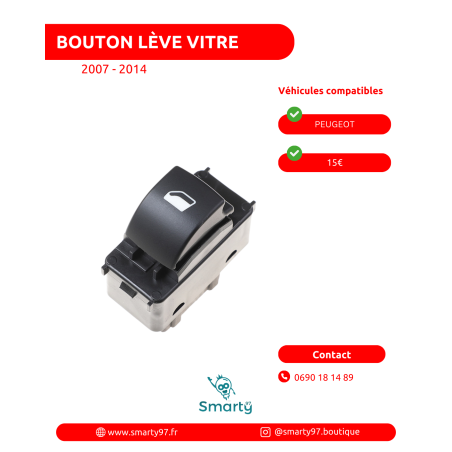 Bouton lève-vitre Peugeot standard