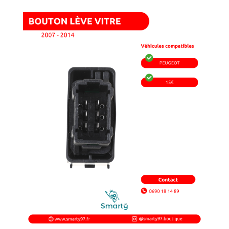 Bouton lève-vitre Peugeot standard