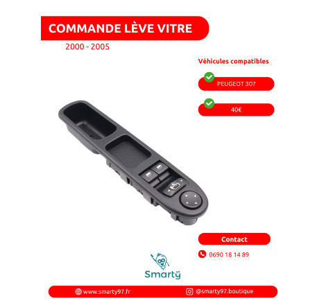 Commande lève-vitre Peugeot...