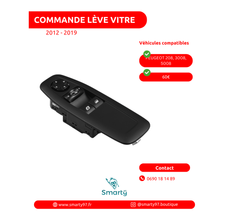 Commande lève-vitre Peugeot...