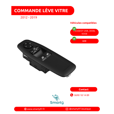 Commande lève-vitre Peugeot 208, 3008, 5008