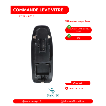 Commande lève-vitre Peugeot 208, 3008, 5008
