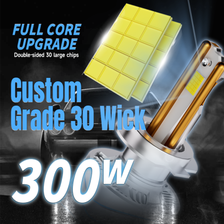 H4 300W 65 000 LUMENS 6000K ANTI-ERREUR