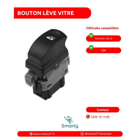 Bouton lève-vitre Renault Clio 3