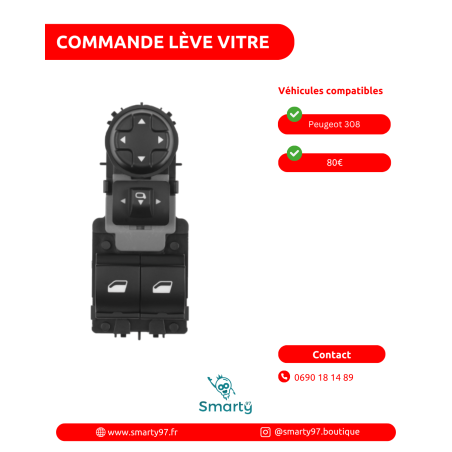 Commande lève-vitre Peugeot 308