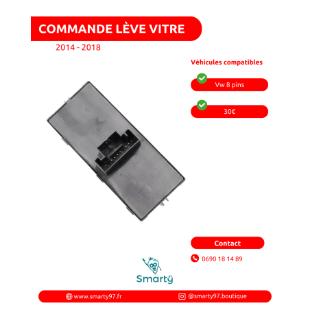 Commande lève-vitre Vw (8 pins)