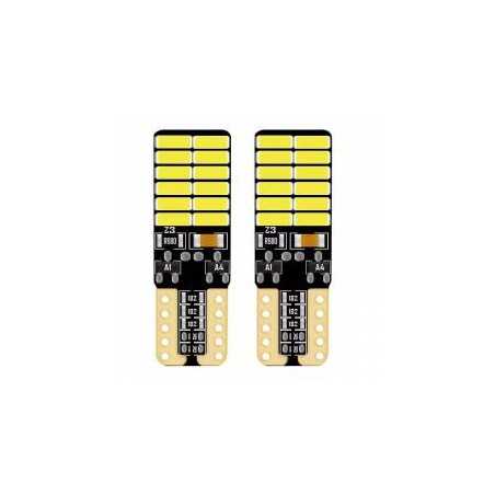 Veilleuses x2 led T10 W5W 24 leds Canbus