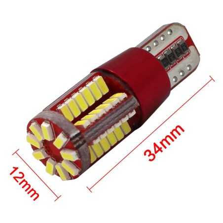 Veilleuses x2 led T10 W5W 56 leds Canbus