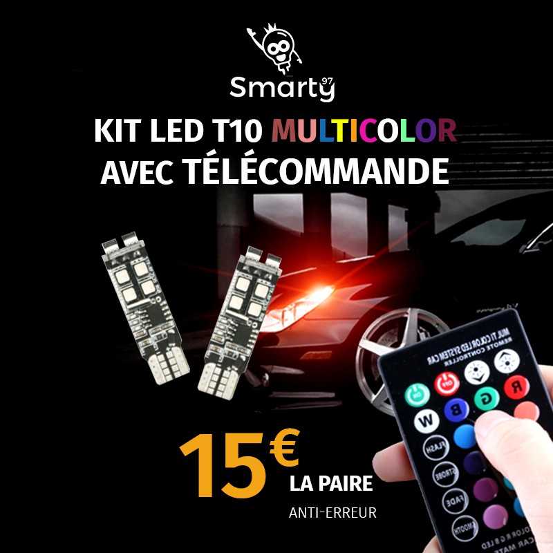 Led Multicouleurs Télecommande T10 – Accessoireauto