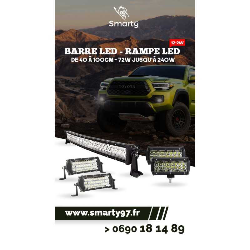 Barre LED PICAA 13 Pouces 72W - Rampe Lumineuse Combo Spot/flood Pour 4x4, SUV Et Véhicules Tout-terrain