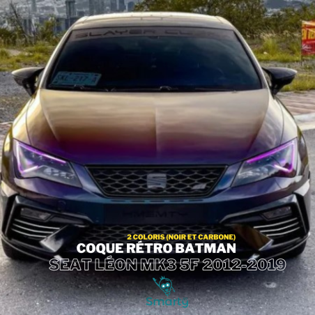 Coque rétro batman Set Léon MK3 5F 2012-2019 Noir brillant